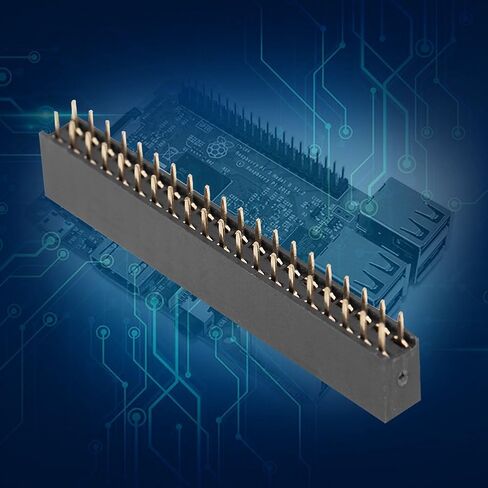 5Pcs Female Pin Headers 2x20 Pins 2.54m Dual Row Short Pin Headers Connector PCB Board Pin Header Strip for in Saudi Arabia