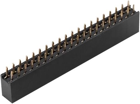 5Pcs Female Pin Headers 2x20 Pins 2.54m Dual Row Short Pin Headers Connector PCB Board Pin Header Strip for in Saudi Arabia