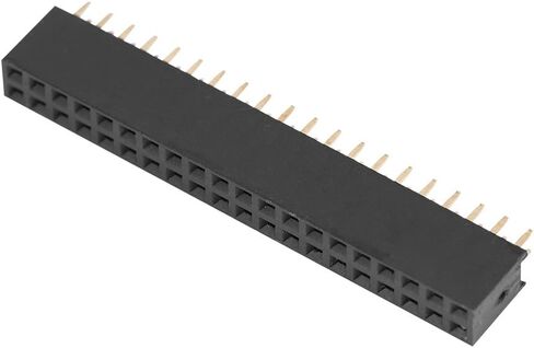 5Pcs Female Pin Headers 2x20 Pins 2.54m Dual Row Short Pin Headers Connector PCB Board Pin Header Strip for in Saudi Arabia