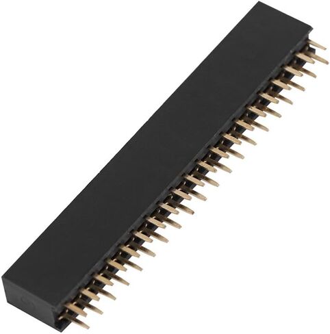 5Pcs Female Pin Headers 2x20 Pins 2.54m Dual Row Short Pin Headers Connector PCB Board Pin Header Strip for in Saudi Arabia