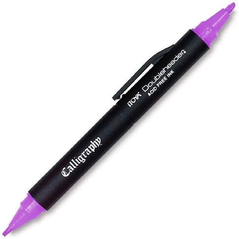 ProFolio by Itoya, Double Header Calligraphy Marker, 1.5mm and 3mm Chisel Tips - Black in Saudi Arabia