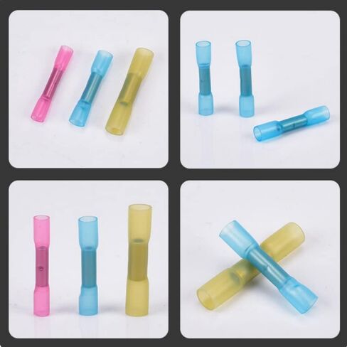 Solder Seal Wire Connectors - Yellow 12-10 AWG - Heat Shrink Solder Butt Connectors - Tinned - Automotive Marine Boat Crimp (100) in Saudi Arabia