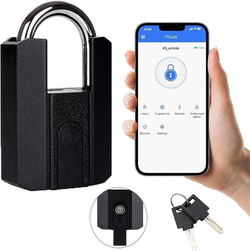 قفل بصمة الإصبع، قفل مع بيومترية بدون مفتاح، قفل عالي التحمل، قفل ذكي مع التطبيق، قفل مجموعة بلوتوث مع مفتاح، قفل خارجي مقاوم للماء، مناسب للبوابات والسياج والتخزين in Saudi Arabia