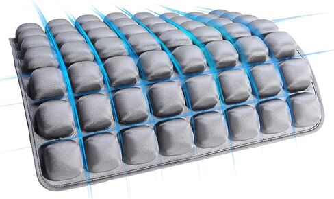 JFT Seat Cushion Air Inflatable Chair Pad for Wheelchair, Office Chair, Cars, Home Living, Pressure Relief Pillow, Adjustable Volume & Softness Non-Slip Hip Protector (Grey) in Saudi Arabia