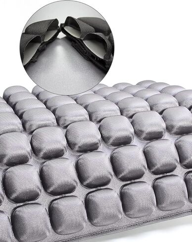 JFT Seat Cushion Air Inflatable Chair Pad for Wheelchair, Office Chair, Cars, Home Living, Pressure Relief Pillow, Adjustable Volume & Softness Non-Slip Hip Protector (Grey) in Saudi Arabia