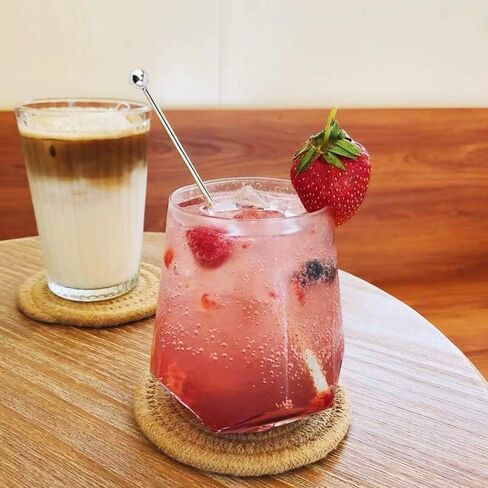 تحريك مشروبات القهوة - عصا دوارة لشرب الكوكتيل من الفولاذ المقاوم للصدأ مع مجاذيف صغيرة مستطيلة (5 عبوات) in Kuwait