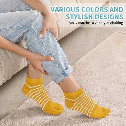 8 أزواج من جوارب أصابع القدم بدون عرض للجري بخمسة أصابع جوارب كاحل قطنية قابلة للتنفس للنساء والرجال للجري الرياضي in Kuwait