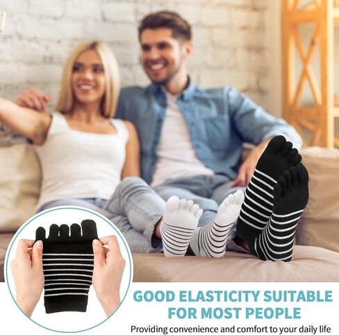 8 أزواج من جوارب أصابع القدم بدون عرض للجري بخمسة أصابع جوارب كاحل قطنية قابلة للتنفس للنساء والرجال للجري الرياضي in Kuwait