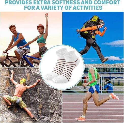 8 أزواج من جوارب أصابع القدم بدون عرض للجري بخمسة أصابع جوارب كاحل قطنية قابلة للتنفس للنساء والرجال للجري الرياضي in Kuwait