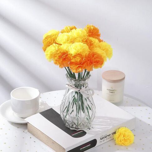 Marigold Flowers 50Pcs 2'' Silk Artificial Marigold Flowers Head Bulk for DIY Diwali Festival Indian Wedding Party Day of The Dead Dia de Los Muertos ofrenda Altar Decorations (Orange) in Saudi Arabia