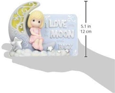 لحظات ثمينة تضيء تمثال القمر | تمثال راتينج بإضاءة LED على شكل قمر وخلفي من I Love You to The Moon | عيد ميلاد in Saudi Arabia