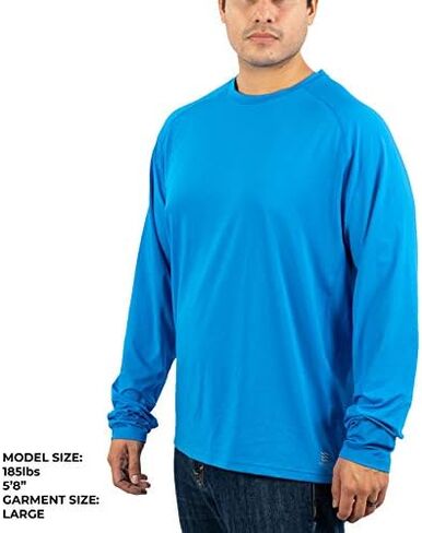 Fieldsheer Men's Cooling Long Sleeve Drirelease Shirt, Quick Dry UPF 50+ Workout Shirt in Kuwait