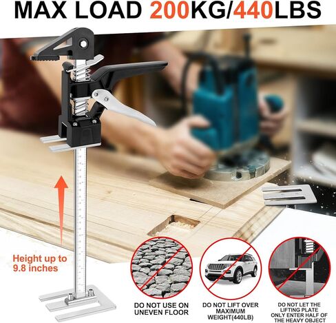 نافونا NAVONA توفير العمالة رفع الذراع 2 حزمة، 10 بوصة متعددة الوظائف جهاز رفع تعديل الارتفاع، 400 رطل رافع الأثاث لتثبيت الخزانات والأبواب والأثاث والنوافذ in Kuwait