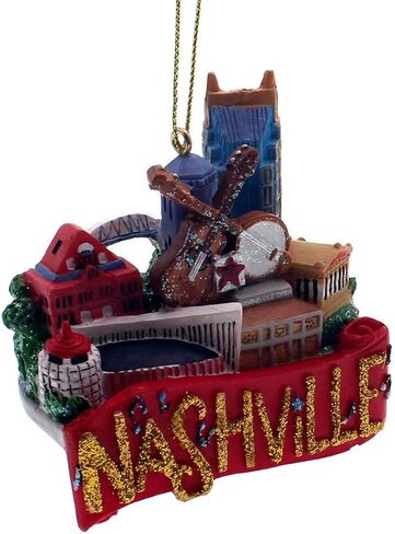 Kurt Adler A2018 Nashville Hanging Ornament, 2-inch High, Resin in Saudi Arabia