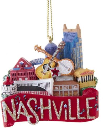 Kurt Adler A2018 Nashville Hanging Ornament, 2-inch High, Resin in Saudi Arabia
