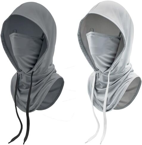 UV Protective Cooling Balaclava Hood - Breathable Full Head Mask Face Cover for Men & Women Outdoor Activities in Kuwait