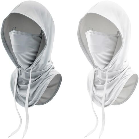 UV Protective Cooling Balaclava Hood - Breathable Full Head Mask Face Cover for Men & Women Outdoor Activities in Kuwait