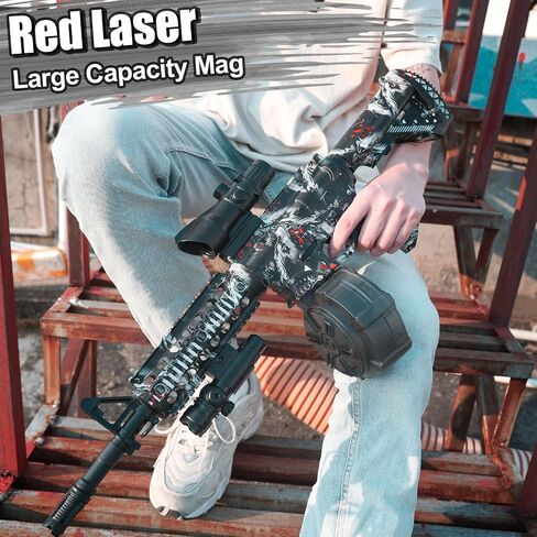 Gel Ball Blaster Automatic with 20,000 Rounds, Electric Gel Splat Toy with Drum& Mag and Goggles in Saudi Arabia