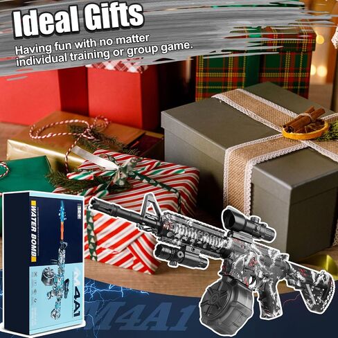 Gel Ball Blaster Automatic with 20,000 Rounds, Electric Gel Splat Toy with Drum& Mag and Goggles in Saudi Arabia