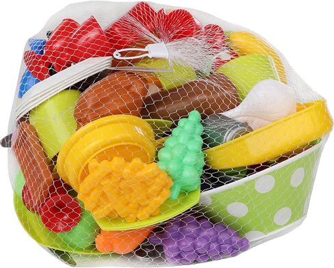 ألعاب آي كيو لمطبخ الأطفال، مجموعة طعام للعب الأطفال الصغار وإكسسوارات المطبخ، 120 قطعة من تشكيلات الطعام البلاستيكية، مع الفواكه والخضروات والمواد المطبوخة والمخبوزة وألعاب المطبخ in Kuwait