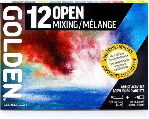 Golden Artist Colors, OPEN Slow-Drying Acrylics, 8-color Landscape Set in Kuwait