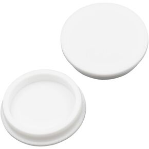 T-Shaped Silicone Rubber Hole Plug 31.3 mm/1-1/4 in Soft Flexible Rubber Stopper Tube End Cap Cover Waterproof Sealing Hole Plugs for Bottles Pipes, White, 6 Pcs