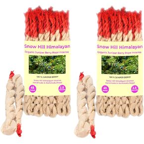 Snow Hill Himalayan Aromatherapy Organic Juniper Berry Incense - Handmade in Nepal Contain 41/45 Pcs X 2 Bundal - Used for Aesthetic Reasons Therapy Meditation and Ceremony