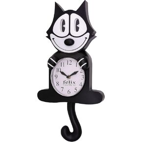BLUE ISLAND Felix The Cat, 3D motion wall clock, size 44" x 19" x 7", birthday gift, cat lovers, collection gift.