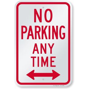 SmartSign "No Parking Any Time" Sign | 12" x 18" Aluminum