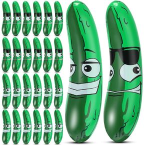 Jexine 20 Inch Inflatable Pickle Cucumber Pickle Funny Pool Float Gifts Inflatable Pickle Float Toys for Summer Swimming Party Favors Decorations Veggies Decor