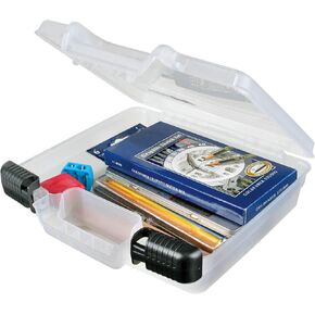 ArtBin 6961AB Quick View Deep Base Carrying Case with Removable Dividers, Portable Art & Craft Storage Box, 15", Clear