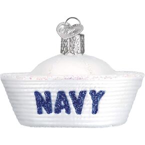 Old World Christmas Navy Cap Ornament, Multi