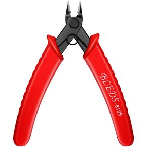 Flush Cutter, Wire Cutters, BS-8109 Soft Wire Cutter Pliers Precision Micro Cutter Anti-Slip Flush Cutter for Electronics Aluminum Jewelry 3D Printing Copper Wire Cables Floral