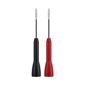 2Pcs Black and Red Multimeter Needle Probe Pins, Extendable Needle Probe Set Non-Destructive Piercing Needle Probe Tip Adapter for 2mm Test Probes，Electrical Testing