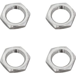 Hex Lock Nut heyous 4pcs Cast Pipe Fitting Stainless Steel Hex Locknut 1/4 Inch NPT Female Home Brew Fittings Hex Locking Nut