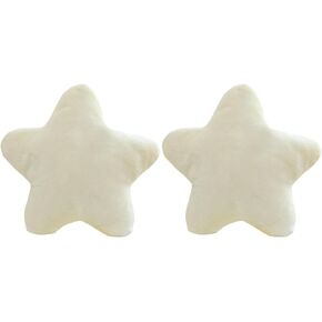 zhidiloveyou 2PCS Star Pillow Plush White Stuffed Star Shaped Pillow Cute Toy for Kids 15.7"
