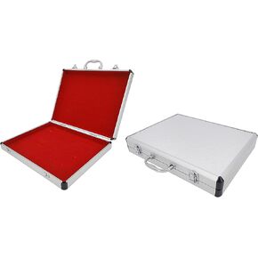 FixtureDisplays® 14 X 10.75X 2 Inside Dims Aluminum Protective Case Mahjong Chips Briefcase Works Weight 2 Lbs Test Stack Your Set to Determine Fit 15405-NF