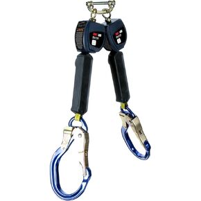 3M DBI-SALA Nano-Lok Personal Twin-Leg Self Retracting Lifeline, Web Aluminum Rebar Hook, 3100553, Blue, 6 ft., Class 1, ANSI