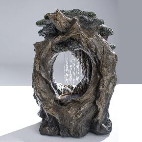 Labyrinth Wall Fountain Stone Tier Water Fountain with Light (1)