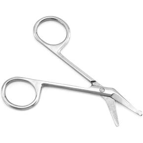Mini Stainless Steel Bandage Scissor - Compact & Portable - Durable Medical Shear with Sharp Blades for Precise Cutting - Perfect for EMT, Surgical & Home Use | 4.3 Inch (Silver)
