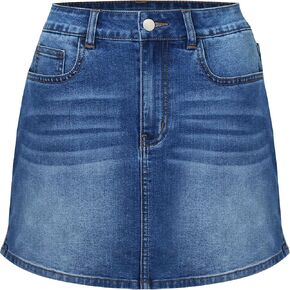 Women's Stretch Denim Skort, Indigo