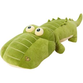 Crocodile Plush Toy Stuffed Animal 26 Inch Green Large Giant Alligator Animal Stuffed Plushies Super Soft Cute Cuddly Pillow Cushion Stuff Dolls Xmas Gift for Children Kids Boys Girls, 26Inches