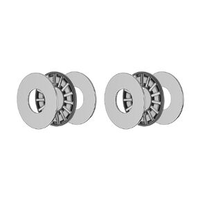 2PCS AXK5578 2AS Thrust Needle Roller Bearings with Washers 55mm Bore 78mm OD 5mm Thickness Industry Thrust Bearing