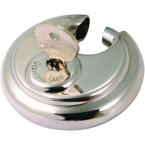 Trimax TRP170 Stainless Steel 70mm Round Pad Lock - 10mm Shackle