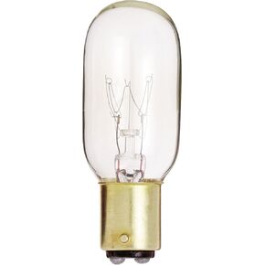 Satco S4719 130V DC Bayonet Base 15-Watt T7 Light Bulb, Clear