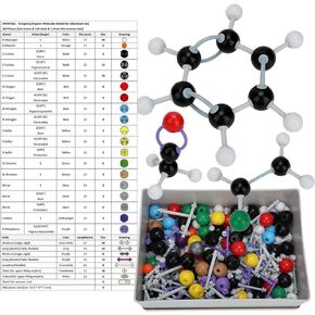 Estink 267Pcs Organic Chemistry Molecular Model Chemistry Set Model Kits Pack Organic Molecules for Teacher Students Scientist Chemistry Class