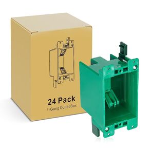 6 Pack Electrical Outlet Box Old Work 1 Gang, Plastic Remodel Drywall Junction Boxes, UL Listed