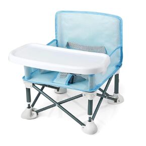 PandaEar Portable Travel Booster Seat with Tray| Folding Baby Seat Booster High Chair for Dining Table| Compact Camping Chair for Lawn, Beach Indoor/Outdoor Use| Toddlers, Kids