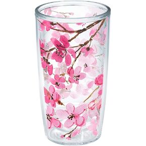 Tervis Sakura Japanese Cherry Blossom Made in USA Double Walled Insulated Tumbler Travel Cup Keeps Drinks Cold & Hot, 16oz Mug, Classic