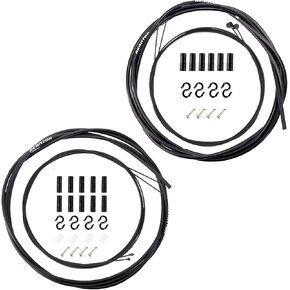 RUJOI Bike Cable kit, Bike Brake Cable & Shift Derailleur Cable Kit & Bike Cable Cutter Wire Rope for Bike components Replacement on MTB Cycling,Cable Ends/Ferrules/S-Buckles included. in Kuwait